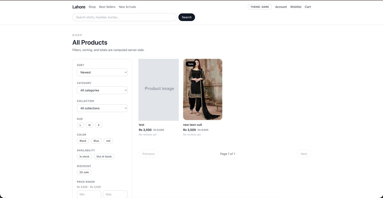 Fashion Ecommerce — screenshot 2